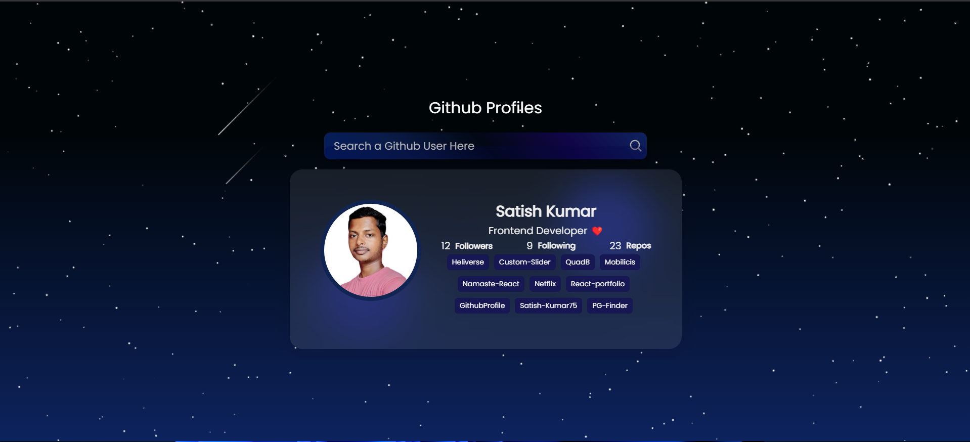 GitFinder - GitHub Profile Finder